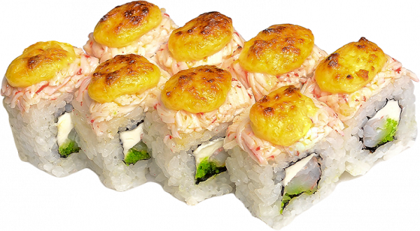 Запеченный с креветкой и крабом