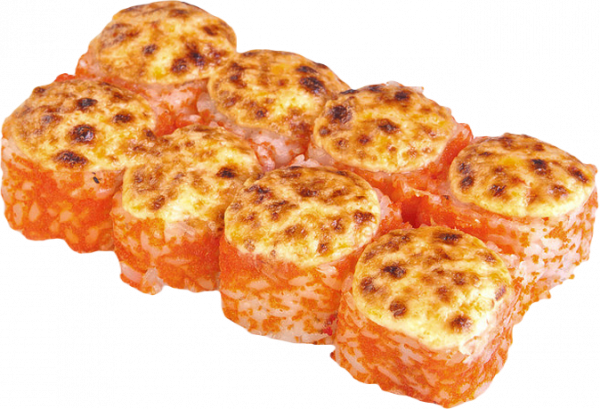 Запеченный с лососем и креветкой
